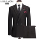 Lilan suit men's suit spring and autumn business professional work clothes versatile set with casual two-piece fashion dress black M 170