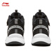 Li Ning children's shoes, children's cotton shoes, sports shoes, men's and women's, velvet, reflective, water-repellent, mid-top casual shoes, YKCU224, velvet, black-9 36