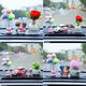 Litian car interior accessories, perfume ornaments, couple creative car decoration supplies, car, beautiful goddess style car decorations, pink rose + wedding dress white + pink car + balloon cushion
