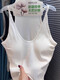 Early autumn new women's fashionable halter neck I-shaped suspender integrated U-neck simple and versatile slim-fitting bottoming vest black one size fits all -Jin Jin is equal to 0.5 kg