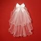 
A short and simple super fairy registration photo props bride's main wedding dress and get engaged with white deer - double-layer curly veil about 50cm_