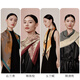 Wanshili double-sided printed silk wool scarf 2025 new style as a birthday gift for mothers and elders, shawl outer wear-Jinyu Hui