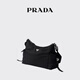 PRADA/Prada Gift Men's Prada Explore Re-Nylon and Cow Leather Handbag Black