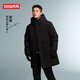 Duck Ou Hao same style down jacket for men and women medium length 2025 winter new cold-proof workwear parka warm jacket thick YX black XL 180/96A (XL)