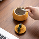 Ruoyan ugly orange ashtray ceramic household coffee table with cover creative decorative ornaments anti-fly ash ashtray new year birthday gift