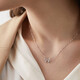 Chow Sang Sang Pt950 platinum bow necklace 91476N Price 47cm - 4.38g (including labor cost 700 yuan)