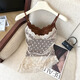 Polka-dot lace fake two-piece mesh suspender for women in summer sexy hottie tube top beauty suspender strap breast pad outer wear small top purple pink version one size