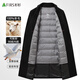 Shanshan 100% wool down jacket pure wool woolen coat men's autumn and winter thickened mid-length coat work wear