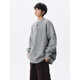 OEMG pullover sweater men's autumn style lazy style sweater top lazy trendy brand Henry collar sweater jacket gray 2XL recommended 130-150Jin Jin equals 0.5 kg