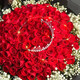 99 red roses bouquet, express delivery of love, proposal, girlfriend’s birthday gift, flowers delivered by local flower shop. Love you forever | 99 red roses with baby’s breath crown and night light bouquet