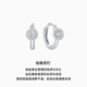 Chao Acer Platinum Platinum Diamond Earrings for Women PT950 Earrings Sparkling Fashion Gift for Girlfriend Single Single Style
