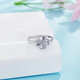 Laofu gold platinum shadow bead edge love four-leaf clover ring live ring about 3g