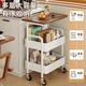 Jingcai floor-standing storage rack trolley movable storage rack coffee table side table small table JCJ13 white