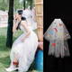 Fan Shengyu Dopamine Twisting Stick Veil Certificate Registration Proposal Bride Wedding Headwear Children's Birthday Cute Photo Props Colorful Twisting Stick Veil About 60cm