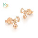 Chow Sang Sang 18K color gold stud earrings, mint series bow, women's model 92795E pricing