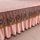 Mercury Series Home Textiles European Light Luxury Class A Baby Velvet Quilted Bed Skirt Single Piece Thickened Milk Coral Velvet Lace Bed Pink Jade Single Bed Skirt 120cm*200cm