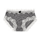 Universal Monet style flower lace panties for women, pure desire floral briefs, sexy girls low waist, white + dark gray + beige, one size fits all