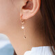 Chow Sang Sang 18K rose gold earrings, Yong series square ball earrings, single-sided stud earrings, 92538H pricing