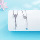 Lao Fengxiang platinum six-character mantra tube bead necklace platinum set chain platinum jewelry white gold about 7g