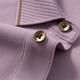 MONTAGUT Breathable long-staple cotton & jacquard lapel Autumn comfortable stretchable long-sleeved polo shirt JG Gray Purple S