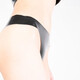 Bingxuan one-time molding, seamless latex underwear, thong, tights, popular safety pants, black L