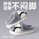 Pig Daddy Children's Cotton Slippers Autumn and Winter Boys' Room Warm Anti-Slip Girls Middle and Large Children Cartoon Soft Soled Cotton Slippers Gray 23