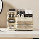 Cabinet star cosmetics storage box desktop storage rack high-end dust-proof dressing table large-capacity skin care product facial mask storage rack cream white three-layer large capacity丨divided storage
