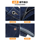 JEANSWEST Jeans Men's 2025 Winter Business Loose Straight Velvet Warm Pants Men's Black Velvet 36