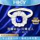 HEEKAIYI Sapphire Ring Female Royal Blue 18K Gold Diamond Ring Chinese Valentine's Day Birthday Gift for Wife and Girlfriend Selected 1.1 Carat/Royal Blue/Double Certificate
