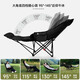 Gosoo recliner folding chair nap chair plus cotton and thickened moon chair reclining and sleeping camping chair office nap chair black