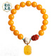 Manla Yupei Natural Beeswax Pixiu Bracelet Women's DIY Nanhong Accessories Chicken Fat Yellow Amber Ball Bracelet 10mm Style 1
