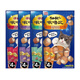 Inaba's Chirping Cat Snacks are highly nutritious, ciao grain sandwich cat biscuit strips, small biscuit cat snacks, 4 packs, Chirping Pocket, medicine feeding artifact, random flavors