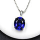 Everlasting Leaf Sapphire Pendant Sterling Silver Light Luxury Single Tanzanite Necklace Pendant Collarbone Simple Temperament With Chain Dz0 10 Carats