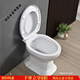 Pupan rural toilet renovation dry toilet dual-purpose ceramic flush-free straight-through squat toilet converted into a sitting toilet toilet for the elderly j extra long square mouth + cover