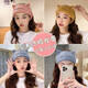 JCZS Japanese headband women's face mask special non-slip non-pressing hair headband 2025 new cute cat ears cat ear style light gray + ginger
