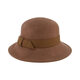 CONCEPT ONE Women's Retro Wool Felt Hat Elegant 1920s Brown One Size