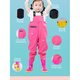 Aoyanlai children's water play one-piece waders kindergarten clothes to catch the sea men and women children's rain boots to catch fish rain pants beach children's pink overalls_(pocket)_ style 21