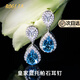 BOGLIA earrings for girls, 2024 new topaz earrings, earrings, birthday gifts for girlfriends and wives, topaz earrings