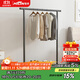 Jungle clothes hanger single pole dormitory coat rack indoor clothes hanger floor hanging rack bedroom storage rack black single pole 100CM