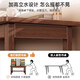 Solid wood desk student desk children's study desk bedroom small apartment simple office computer desk and chair combination all solid wood varnish walnut color 80*50*75
