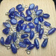 Beimexing natural tanzanite rough stone pendant polished 925 silver inlaid simple gift inlaid simple gift
