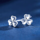 Diamonds are in stock and will be delivered in seconds. Platinum clover earrings, stud earrings for women, small, fresh, simple and exquisite gifts for girlfriends. Platinum approximately 1.65g 0.1g/pair
