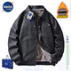 NASALIKE official leather jacket men's autumn and winter American lapel leather jacket men's large size warm velvet jacket handsome motorcycle suit black gray regular 7XL (180-195cm 250-270Jin Jin equals 0.5 kg)