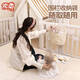 Crib hanging storage splicing bed diaper storage hanging basket fence storage basket diaper table side storage universal beige bear storage hanging bag