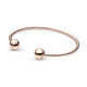 Pandora Moments Open Bracelet Women's Rose Gold Rose Gold Original Brand Box 17.5cm