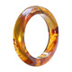 Mengdong quality amber bracelet, fashionable and simple design, natural chameleon, Myanmar Lingcao amber raw mineral beeswax bracelet, Lingcao amber 54 hand circumference