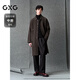 GXGGXG Men's Wear Shopping Mall Brown Commuting Long Coat Jacket Brown 180/XL