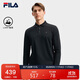 FILA official men's knitted long-sleeved POLO shirt 2025 autumn fashion casual basic top