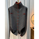 La Chapelle Korean style gray half turtleneck knitted cardigan for women 2025 autumn and winter new fashion versatile bottoming top gray L