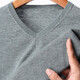 Skin-friendly 100% pure wool knitted short-sleeved men's T-shirt V-neck thin new solid color bottoming versatile wool sweater off-white XL 115